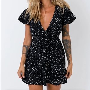 Princess Polly Black and White Polka Dot Dress